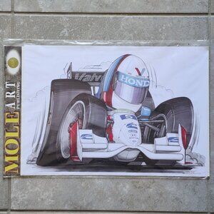 Honda Gil De Ferran Valvoline IndyCar Racing Art Print David Harvey Mole Art